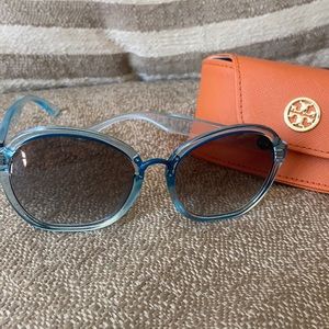 Tory Burch blue frame sunglasses